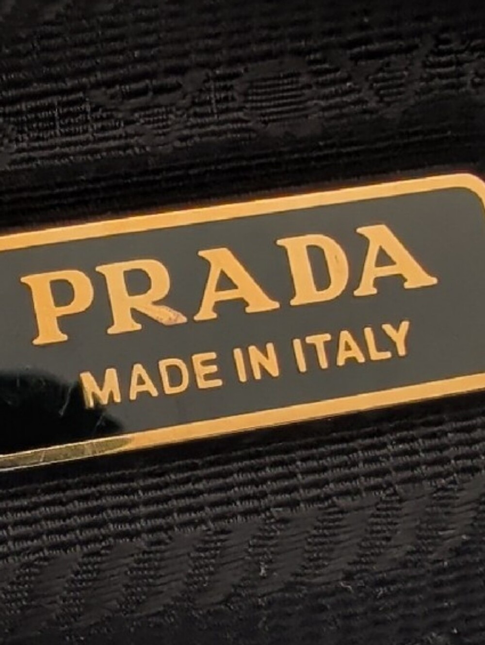 Prada Black Nylon Wrist Pouch with Gold Logo. Brand new. Bought In Milan. - Picture 4 of 5
